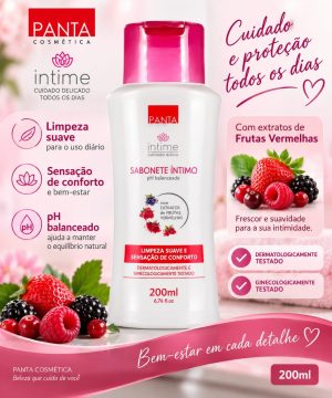 Sabonete líquido íntimo Panta cosmética, 200mL