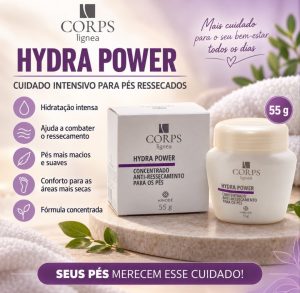 Concentrado Anti Ressecamento Para Pés Hidra Power Corps Lígnea, 55g