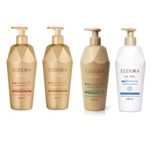 Hidratante desodorante corporal Biocolágeno Lá Piel Eudora, 400ml