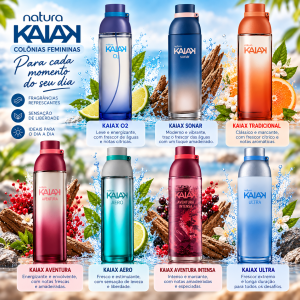 Desodorante colônia feminino Kaiak Natura, 100ml