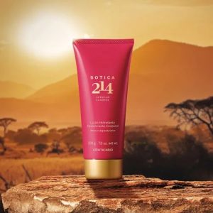 Loção hidratante Desodorante corporal  botica 214 African Sunrise oBoticário, 75ml V. 02/28