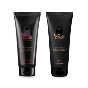 Loção hidratante Her Code oBoticário, 200ml