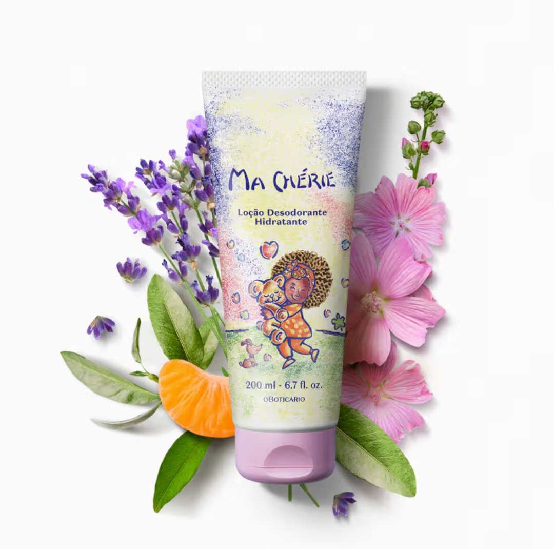 Loção desodorante hidratante Má Chérie oBoticário, 200ml V. 06/28