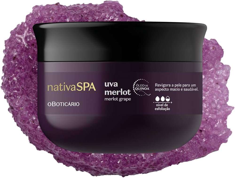 Esfoliante corporal NativaSPA Uva Merlot oBoticário, 200g V. 01/28