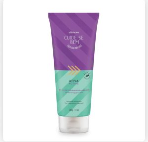 Gel creme hidratante desodorante ativa Cuide-se bem oBoticário, 200g V. 08/26