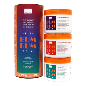 Kit Bumbum Care Panta/Esfoliante renovador + Ultra hidratante firmador +
Gel redutor de celulites, 1085g V. 10/26