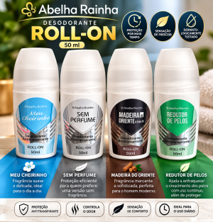 Desodorante antitranspirante Roll-on Abelha Rainha, 50ml