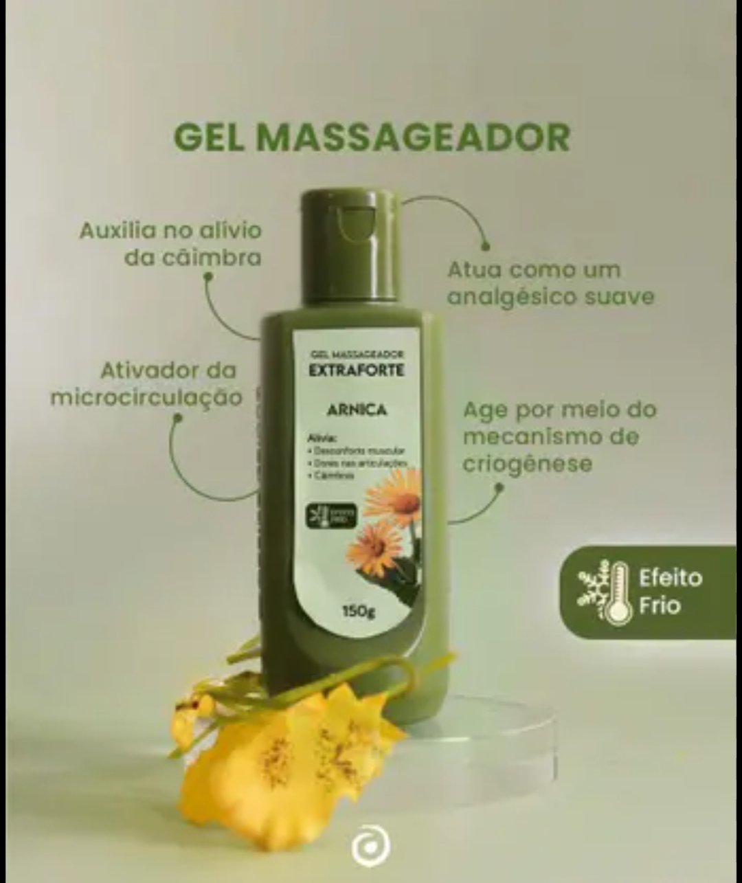 Gel massageador Extraforte Arnica Efeito frio, 150g - Imagem 3