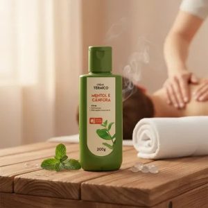 Creme térmico Mentol e cânfora Efeito quente, 200g
