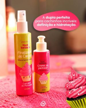 Linha Doce infância Cupcake de Morango Abelha Rainha