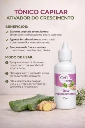Tônico Ativador do crescimento Capi Hair Abelha Rainha, 30ml
