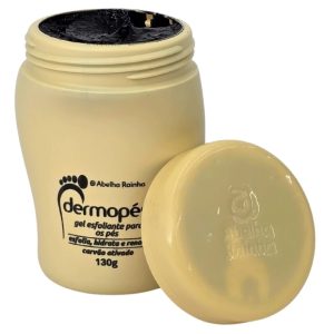 Gel esfoliante para os pés Carvão ativado Dermopés Abelha Rainha, 130g