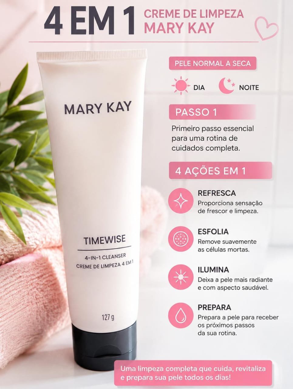 Kit básico Timewise Pele Normal a Seca Mary Kay - Imagem 3
