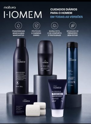 Linha Natura homem cuidados pessoais