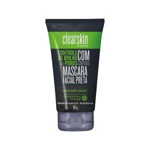 Máscara facial preta com carvão Avon clearskin 50g
