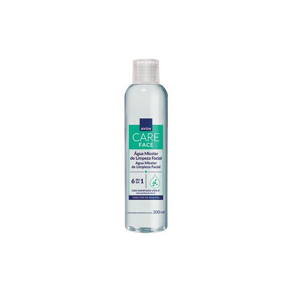 Água micelar de limpeza facial 6 em 1 Care face Avon 200ml