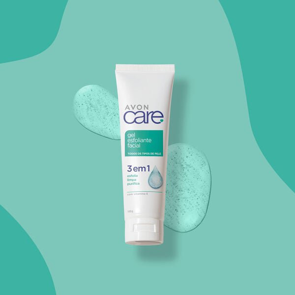 Gel esfoliante facial 6 em 1 Care face Avon 80g